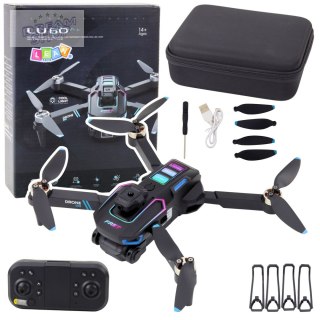 Dron LU60 Podwójna Kamera HD Światła LED Aplikacja Czarny