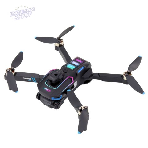 Dron LU60 Podwójna Kamera HD Światła LED Aplikacja Czarny Dron LU60 Podwójna Kamera HD Światła LED Aplikacja Czarny