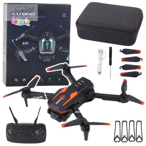 Dron Zdalnie Sterowany LU800 Kamera Światła LED Pomarańczowy Dron Zdalnie Sterowany LU800 Kamera Światła LED Pomarańczowy