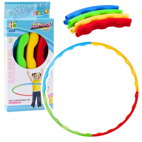 Hula-hop Z Wypustkami Składane Kolorowe 8 Części 60cm Hula-hop Z Wypustkami Składane Kolorowe 8 Części 60cm