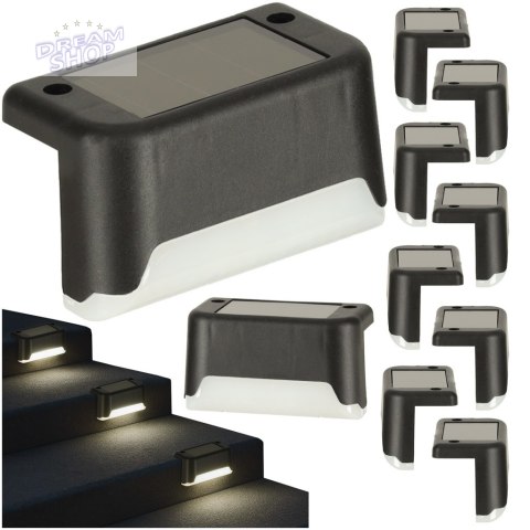 Lampa solarna schodowa ogrodowa zewnętrzna LED na schody czujnik zmierzchu 8 sztuk Lampa solarna schodowa ogrodowa zewnętrzna LED na schody czujnik zmierzchu 8 sztuk