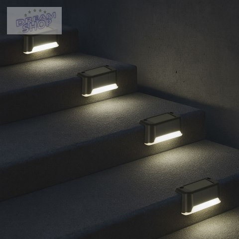 Lampa solarna schodowa ogrodowa zewnętrzna LED na schody czujnik zmierzchu 8 sztuk Lampa solarna schodowa ogrodowa zewnętrzna LED na schody czujnik zmierzchu 8 sztuk