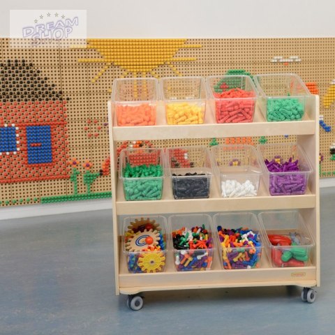 MASTERKIDZ Regał na Kółka - 3 Półki Na Akcesoria Do Tablicy STEM MASTERKIDZ Regał na Kółka - 3 Półki Na Akcesoria Do Tablicy STEM