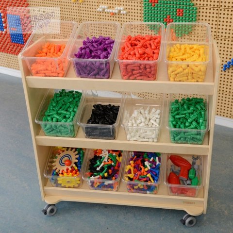 MASTERKIDZ Regał na Kółka - 3 Półki Na Akcesoria Do Tablicy STEM MASTERKIDZ Regał na Kółka - 3 Półki Na Akcesoria Do Tablicy STEM