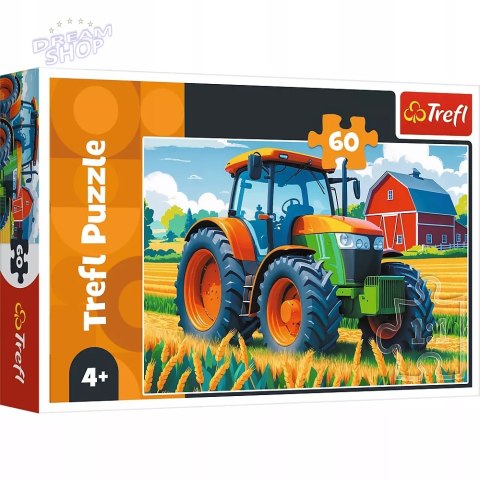 Puzzle 60 el. Pojazd rolnika traktor Trefl 16492 Puzzle 60 el. Pojazd rolnika traktor Trefl 16492