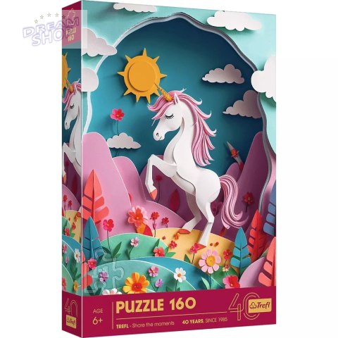 Puzzle z efektem 3D 160 el. 40-lecie Jednorożec Trefl 40047 Puzzle z efektem 3D 160 el. 40-lecie Jednorożec Trefl 40047