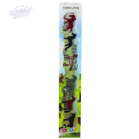 Zestaw Mini Figurki Konie Rasy Brązowy Czarny Szary 5-6cm 6szt Zestaw Mini Figurki Konie Rasy Brązowy Czarny Szary 5-6cm 6szt