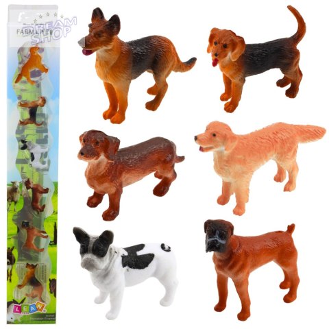 Zestaw Mini Figurki Psy Owczarek Niemiecki Jamnik Buldog Francuski 4cm 6szt Zestaw Mini Figurki Psy Owczarek Niemiecki Jamnik Buldog Francuski 4cm 6szt
