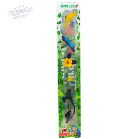 Zestaw Mini Figurki Ptaki Egzotyczne Hibiskus Żółty 4-11cm 6szt Zestaw Mini Figurki Ptaki Egzotyczne Hibiskus Żółty 4-11cm 6szt
