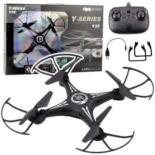 Dron Y-35 Zdalnie Sterowany Lekki Żyroskop Obrót 360° Czarny