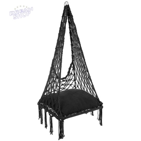HAMAK AŻUROWY FOTEL WISZĄCY 60x60x120CM Z PODUSZKĄ CIEMNO SZARY HAMAK AŻUROWY FOTEL WISZĄCY 60x60x120CM Z PODUSZKĄ CIEMNO SZARY