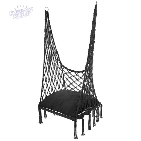 HAMAK AŻUROWY FOTEL WISZĄCY 60x60x120CM Z PODUSZKĄ CIEMNO SZARY HAMAK AŻUROWY FOTEL WISZĄCY 60x60x120CM Z PODUSZKĄ CIEMNO SZARY