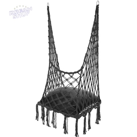 HAMAK AŻUROWY FOTEL WISZĄCY 60x60x120CM Z PODUSZKĄ CIEMNO SZARY HAMAK AŻUROWY FOTEL WISZĄCY 60x60x120CM Z PODUSZKĄ CIEMNO SZARY
