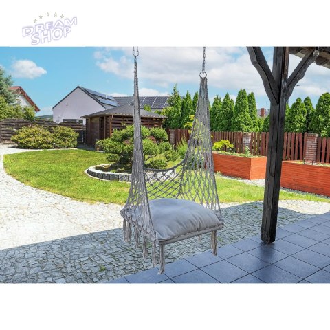 HAMAK AŻUROWY FOTEL WISZĄCY 60x60x120CM Z PODUSZKĄ ECRU HAMAK AŻUROWY FOTEL WISZĄCY 60x60x120CM Z PODUSZKĄ ECRU