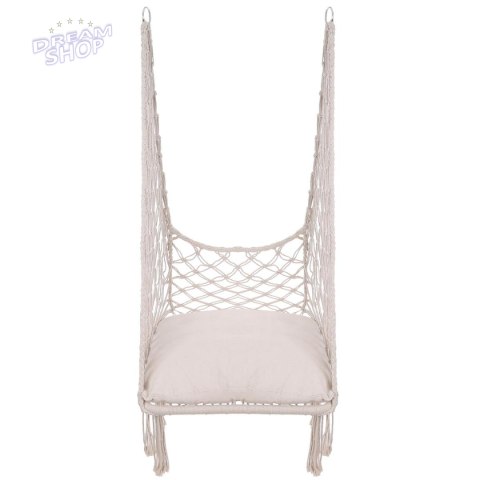 HAMAK AŻUROWY FOTEL WISZĄCY 60x60x120CM Z PODUSZKĄ ECRU HAMAK AŻUROWY FOTEL WISZĄCY 60x60x120CM Z PODUSZKĄ ECRU
