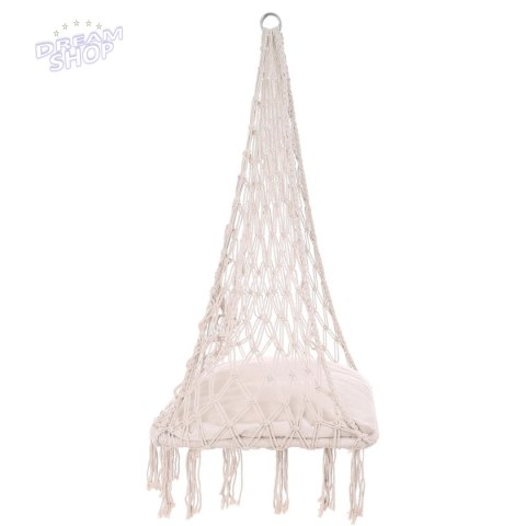 HAMAK AŻUROWY FOTEL WISZĄCY 60x60x120CM Z PODUSZKĄ ECRU HAMAK AŻUROWY FOTEL WISZĄCY 60x60x120CM Z PODUSZKĄ ECRU