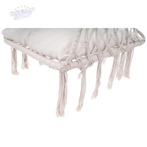 HAMAK AŻUROWY FOTEL WISZĄCY 60x60x120CM Z PODUSZKĄ ECRU HAMAK AŻUROWY FOTEL WISZĄCY 60x60x120CM Z PODUSZKĄ ECRU
