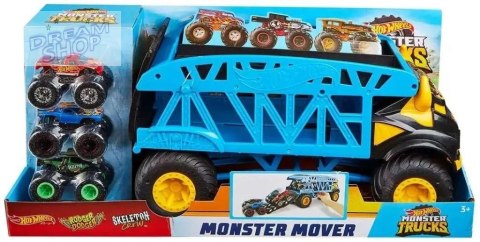 Hot Wheels Transporter Monster Mover + 3 auta Hot Wheels Transporter Monster Mover + 3 auta