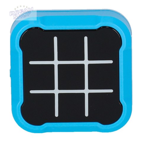 Kółko krzyżyk gra elektroniczna logiczna tic tac toe konsola przenośna niebieska