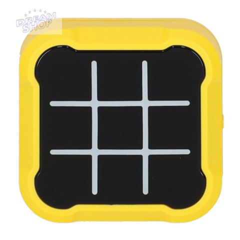 Kółko krzyżyk gra elektroniczna logiczna tic tac toe konsola przenośna żółta