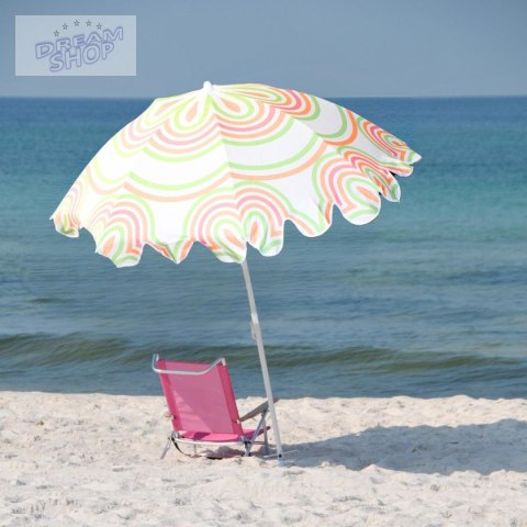 PARASOL PLAŻOWO OGRODOWY 160CM POMARAŃCZOWO ZIELONY PARASOL PLAŻOWO OGRODOWY 160CM POMARAŃCZOWO ZIELONY