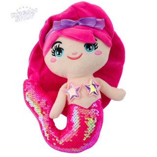 Pluszowa Syrenka Przytulanka Ogon W Cekiny Intensywny Róż 28cm