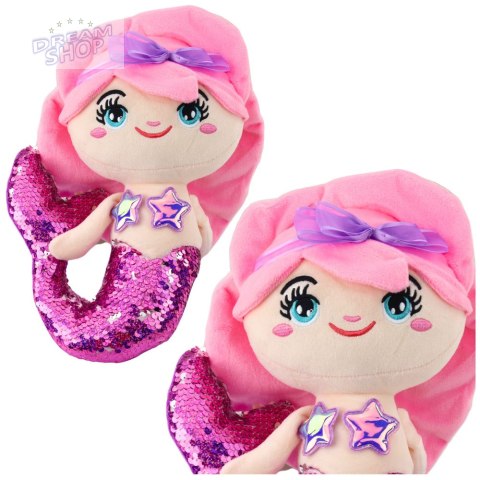 Pluszowa Syrenka Przytulanka Ogon W Cekiny Różowo-Fioletowa 28cm Pluszowa Syrenka Przytulanka Ogon W Cekiny Różowo-Fioletowa 28cm