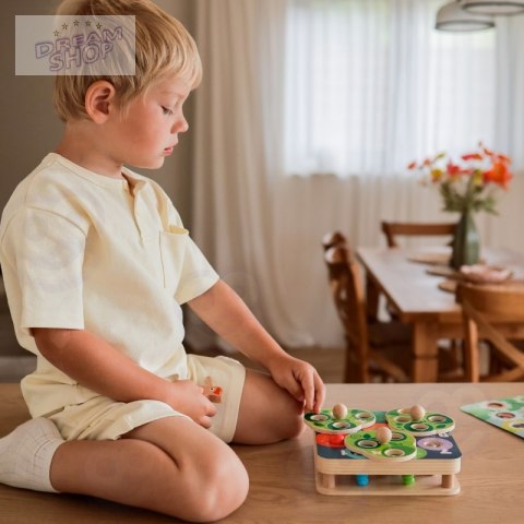 TOOKY TOY Drewniana Gra Zręcznościowa 2w1 Wyciągnij Robaczki dla Dzieci TOOKY TOY Drewniana Gra Zręcznościowa 2w1 Wyciągnij Robaczki dla Dzieci