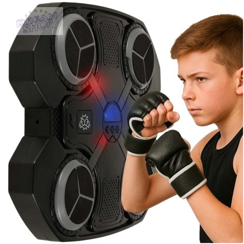 Tarcza bokserska treningowa na ścianę trenażer muzyka Bluetooth LED USB