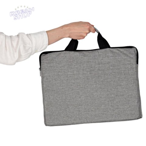 Torba na laptopa 15,6 cali etui pokrowiec teczka damska męska szara