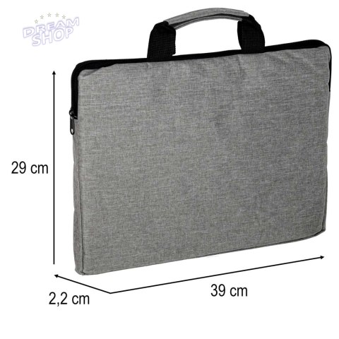 Torba na laptopa 15,6 cali etui pokrowiec teczka damska męska szara