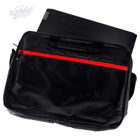 Torba na laptopa 15,6 cali etui pokrowiec z paskiem teczka damska męska czarna