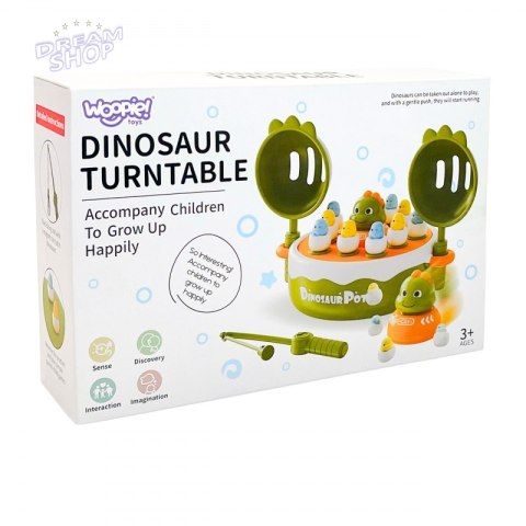 WOOPIE Gra Zręcznościowa Łowienie Dinozaurów 2w1 Katapulta