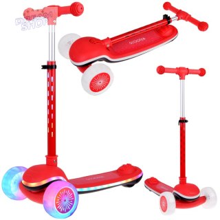 Balansowa hulajnoga SCOOTER 3-kołowa KOLOROWE ŚWIATEŁKA i MUZYKA SP0812