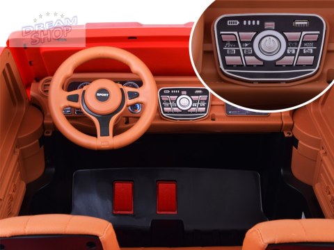 Duże auto PICKUP na akumulator elektryczne dla dzieci 2os 4x4 paka PA0329