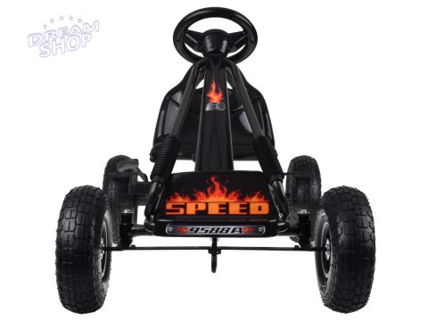 Duży gokart na pedały regulowane siedzisko pompowane koła SP0839