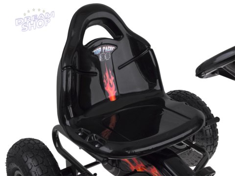 Duży gokart na pedały regulowane siedzisko pompowane koła SP0839