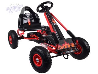 Duży gokart na pedały regulowane siedzisko pompowane koła SP0839