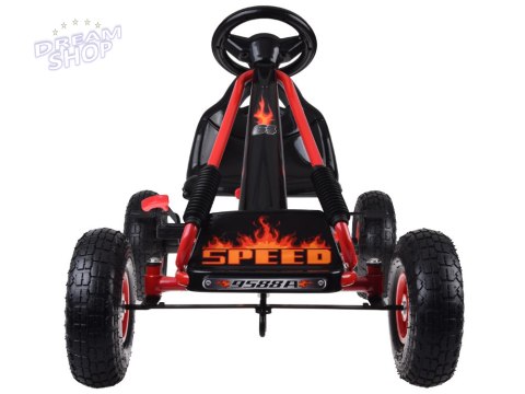 Duży gokart na pedały regulowane siedzisko pompowane koła SP0839