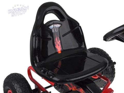 Duży gokart na pedały regulowane siedzisko pompowane koła SP0839