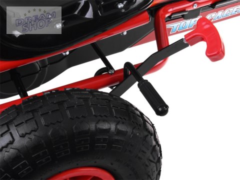 Duży gokart na pedały regulowane siedzisko pompowane koła SP0839