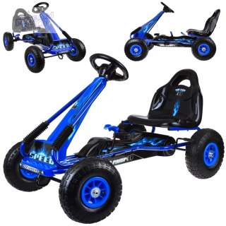 Duży gokart na pedały regulowane siedzisko pompowane koła SP0839