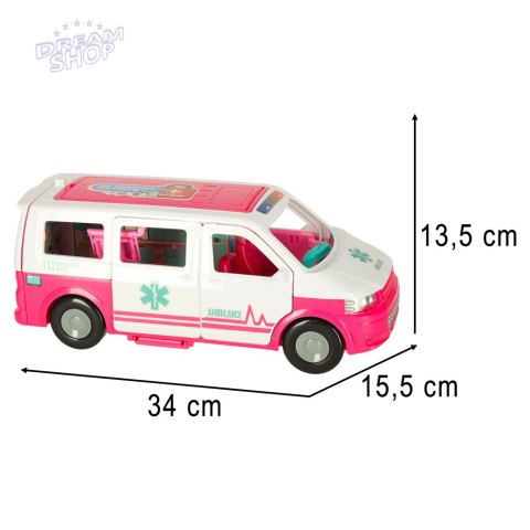 Karetka pogotowia ambulans mobilny szpital lalka akcesoria
