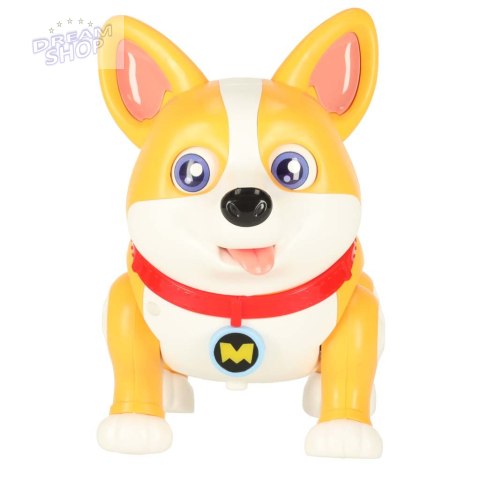 Pies piesek interaktywny robot Corgi świecące uszy muzyka
