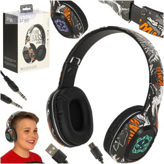 Słuchawki bezprzewodowe nauszne Bluetooth Gaming Sport czarne