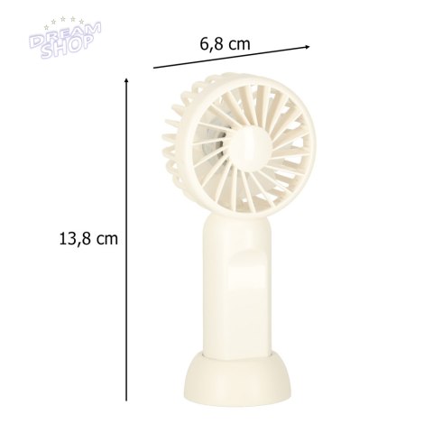 Wiatrak biurkowy wentylator mini ręczny wiatraczek przenośny USB 13,8cm