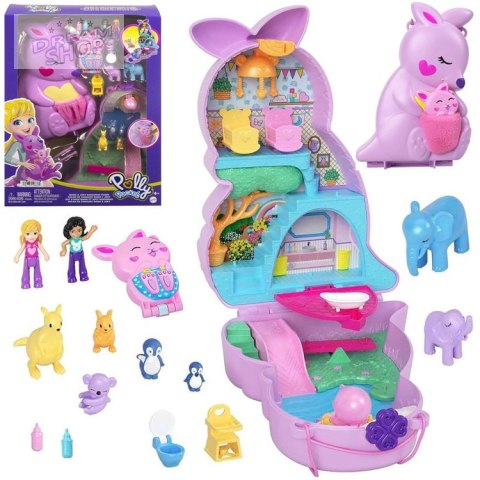 Zestaw Polly Pocket Torebka kangurek składany domek figurki ZA6048