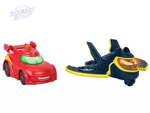 Zestaw autek DC BATWHEELS Pojazdy ze światłami Batwing Redbird ZA6046