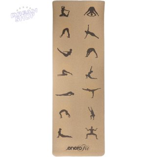 KORKOWA MATA DO JOGI SKŁADANA 183x61x0.4CM ENERO FIT