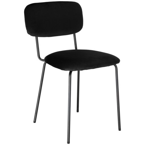 Krzesło LOUIS Black Czarne Velvet
